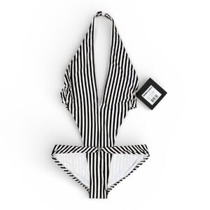 NWT NORMA KAMALI Cutout One Piece Hater Swimsuit SIZE XS
